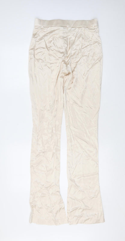 Womens UK Size M Zara Regular Fit  Ivory Trousers