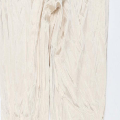 Womens UK Size M Zara Regular Fit  Ivory Trousers