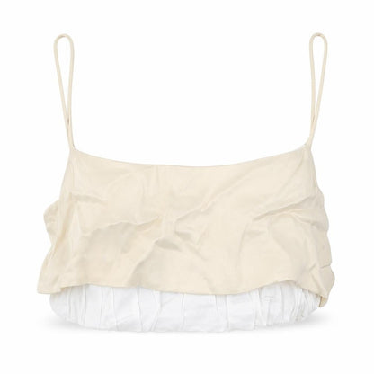 Womens UK Size S Zara Beige Cropped Tank