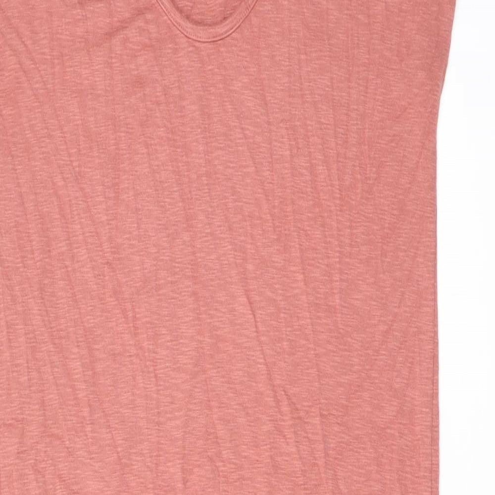 FOREVER 21 Womens Pink Rayon T-Shirt Dress Size M Scoop Neck Pullover