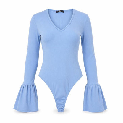 Womens UK Size 6 Missguided One-Piece Blue Bodysuit
