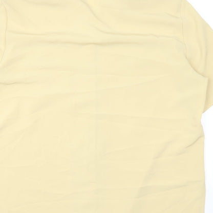 Berkertex Womens Yellow Polyester Basic Button-Up Size 16 Collared - Pockets