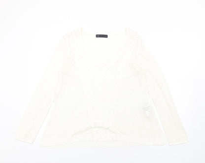 Womens UK Size 12 Marks and Spencer Ivory Pullover Jumper