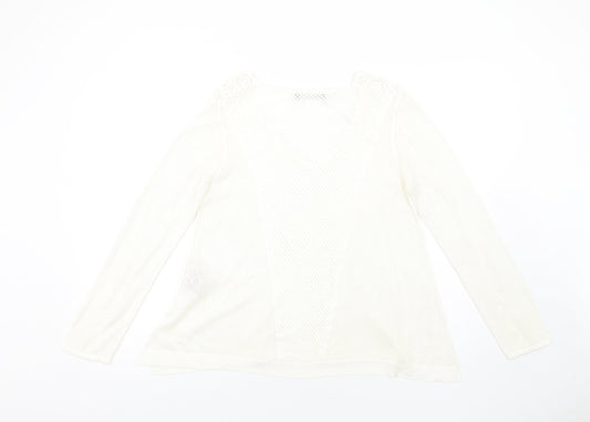 Womens UK Size 12 Marks and Spencer Ivory Pullover Jumper