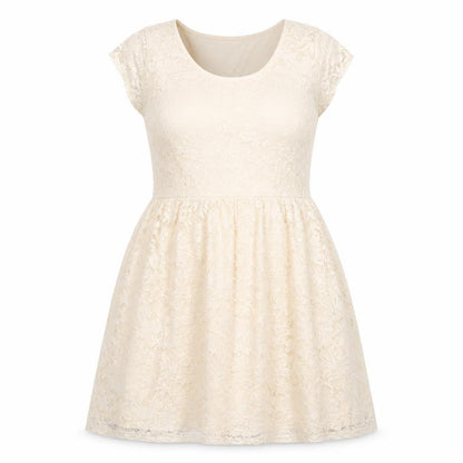 Dorothy Perkins Womens Beige Polyester Fit & Flare Size 16 Round Neck Pullover