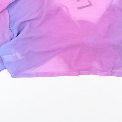 I SAW IT FIRST Womens Multicoloured Polyester Basic Blouse Size 14 V-Neck