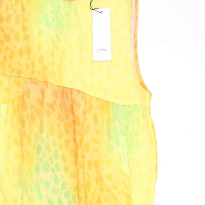 Hype Womens Multicoloured Animal Print Polyester A-Line Size 12 Mock Neck Zip