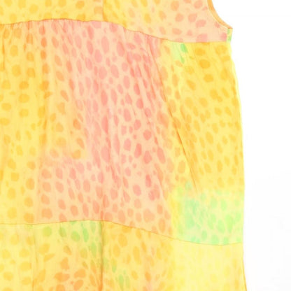 Hype Womens Multicoloured Animal Print Polyester A-Line Size 12 Mock Neck Zip