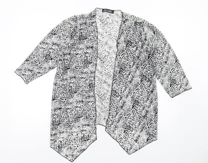 Womens UK Size 14 Alexara Black Kimono T-Shirt