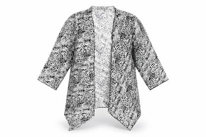 Womens UK Size 14 Alexara Black Kimono T-Shirt