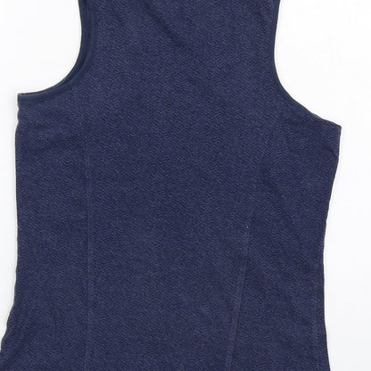 Esprit Womens Blue Cotton Basic Tank Size XS Round Neck