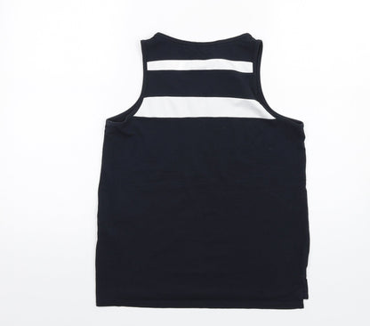 Esprit Womens Black Cotton Basic Tank Size S Round Neck