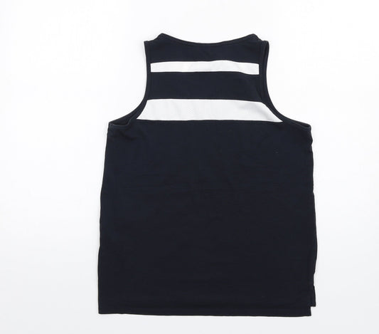 Esprit Womens Black Cotton Basic Tank Size S Round Neck