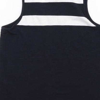 Esprit Womens Black Cotton Basic Tank Size S Round Neck