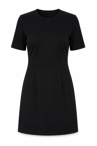 H&M Womens Black Polyester A-Line Size 10 Round Neck Zip