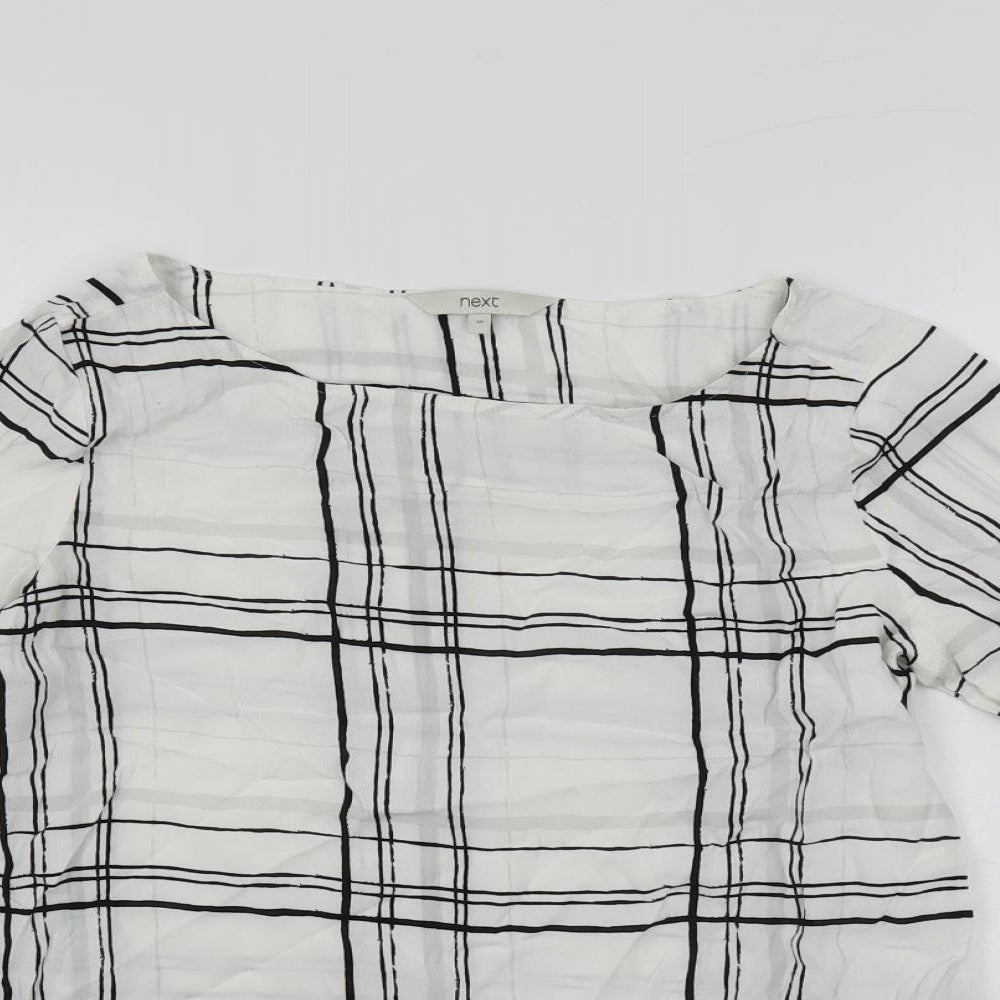 Womens UK Size 10 NEXT White Basic Blouse