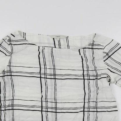 Womens UK Size 10 NEXT White Basic Blouse