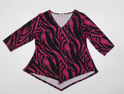 Womens UK Size 20 BASSINI Pink Basic Blouse