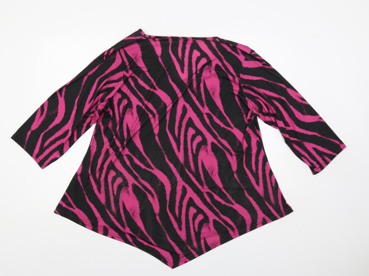 Womens UK Size 20 BASSINI Pink Basic Blouse