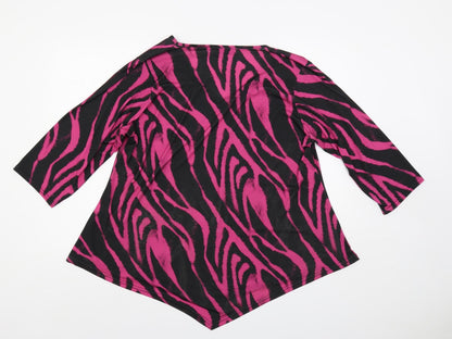 Womens UK Size 20 BASSINI Pink Basic Blouse