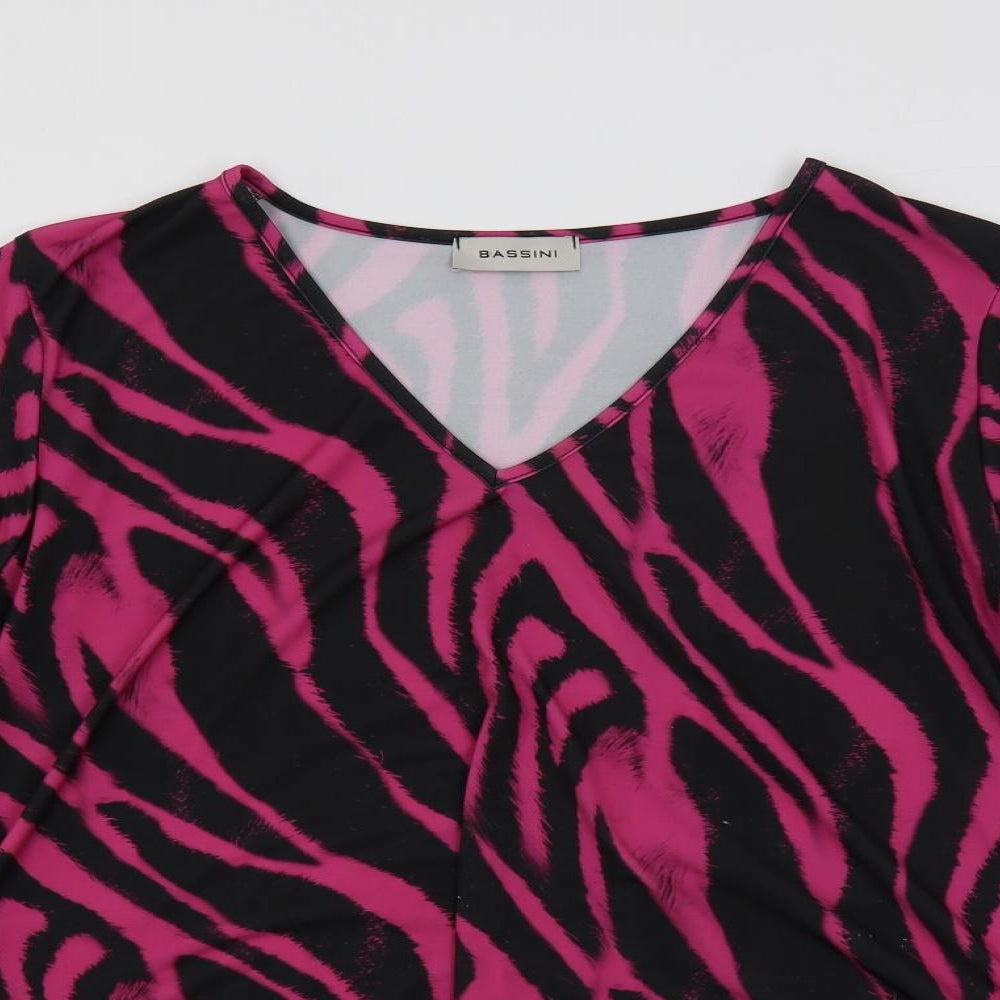 Womens UK Size 20 BASSINI Pink Basic Blouse