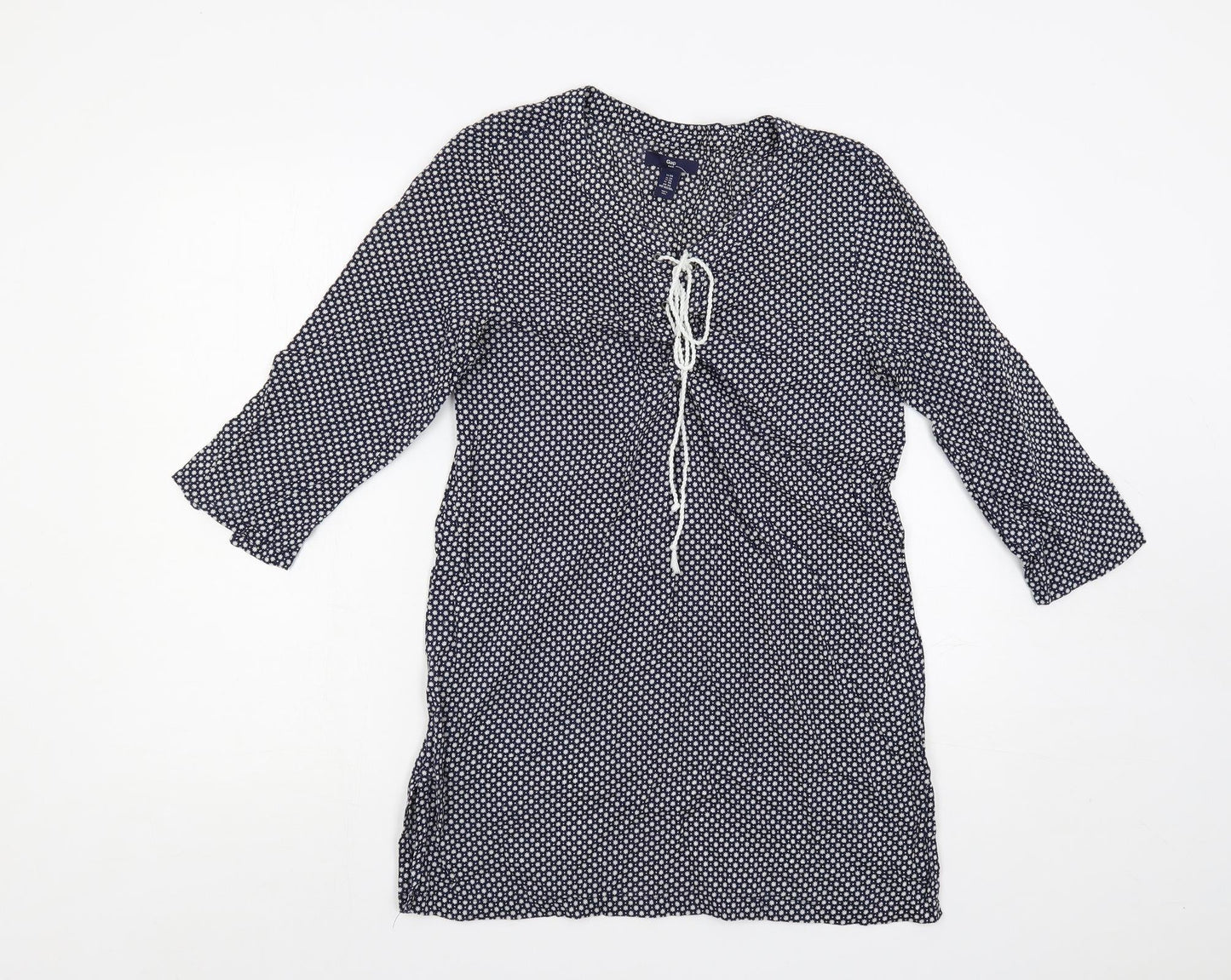 Womens UK Size XS Gap Blue Tunic Blouse