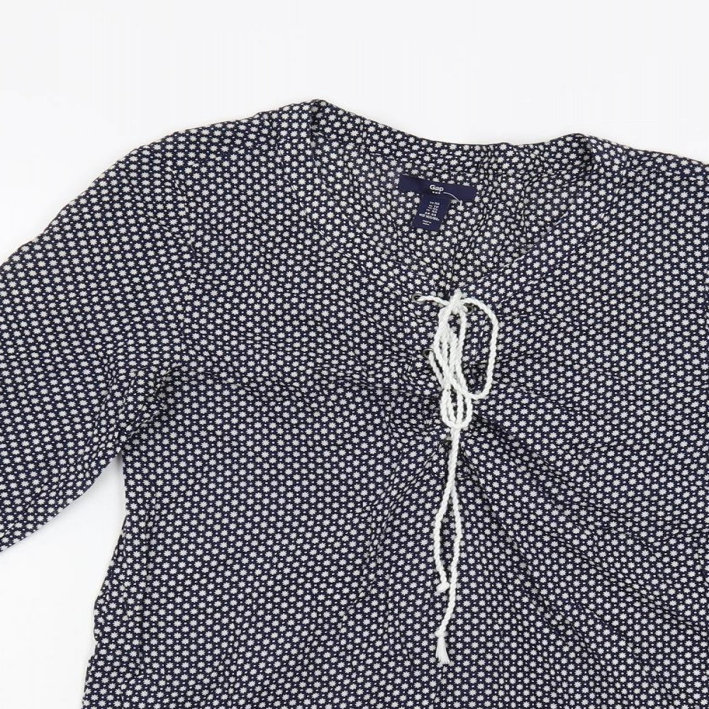 Womens UK Size XS Gap Blue Tunic Blouse