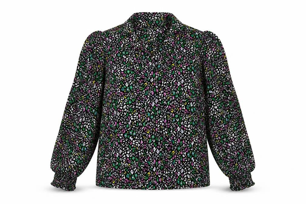 Womens UK Size 10 Topshop Multicoloured Basic Button-Up