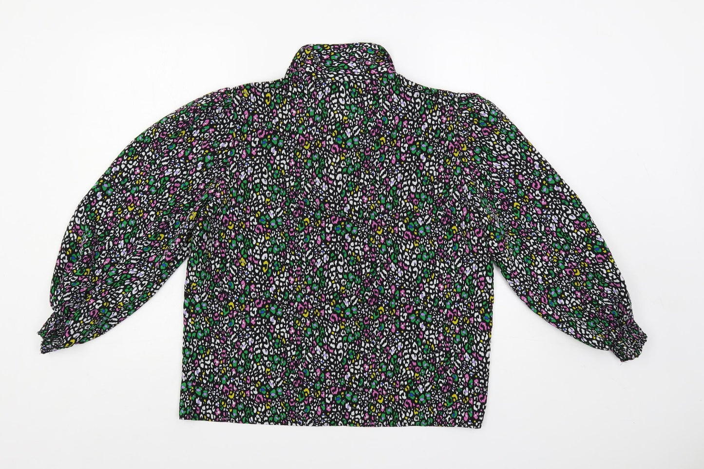 Womens UK Size 10 Topshop Multicoloured Basic Button-Up