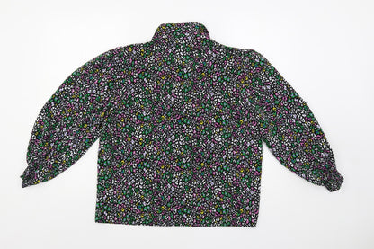 Womens UK Size 10 Topshop Multicoloured Basic Button-Up
