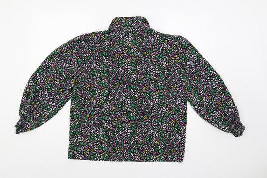 Womens UK Size 10 Topshop Multicoloured Basic Button-Up