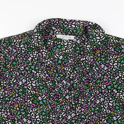 Womens UK Size 10 Topshop Multicoloured Basic Button-Up