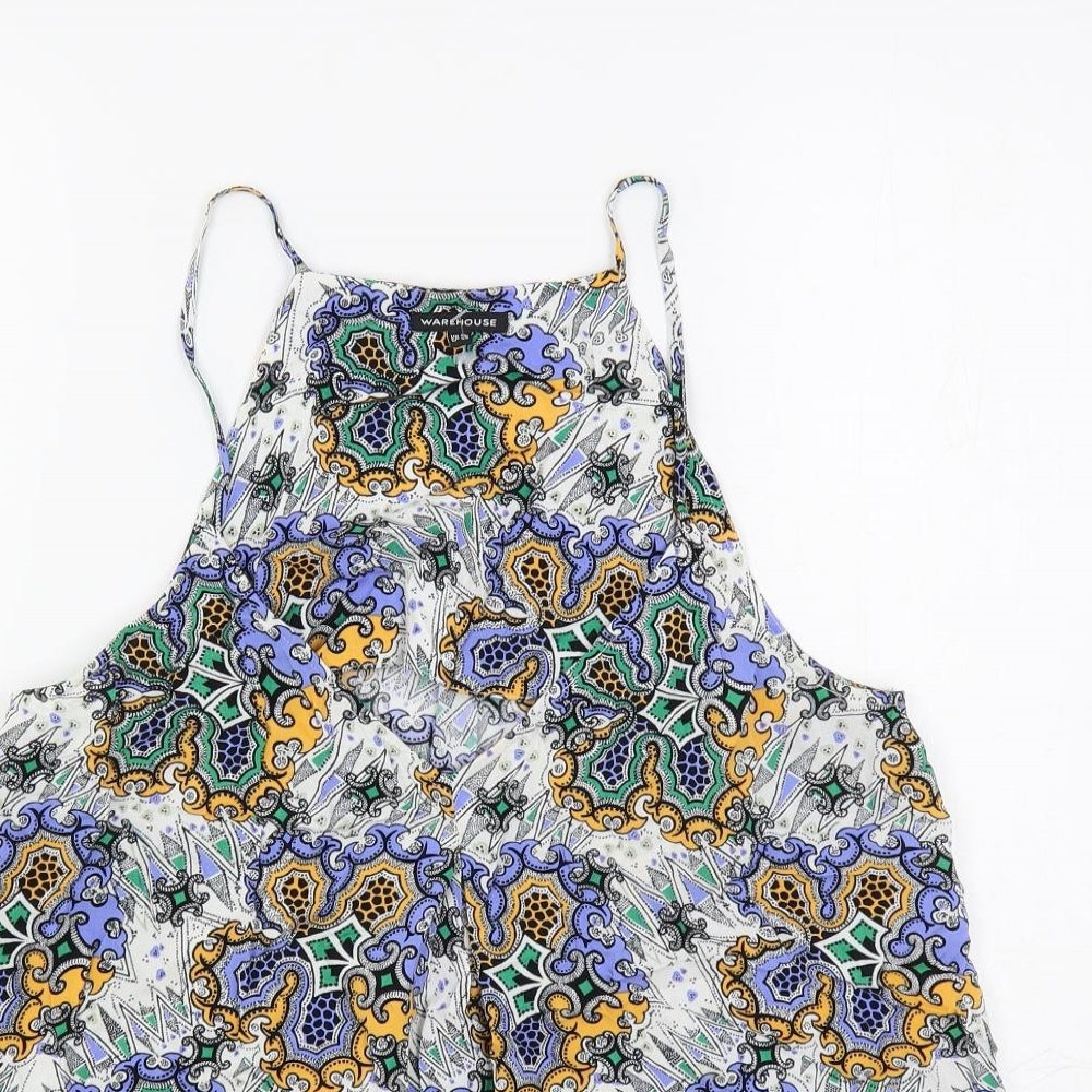 Womens UK Size 12 Warehouse Multicoloured Camisole Tank