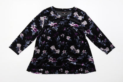 Womens UK Size S Anna Rose Black Basic Blouse