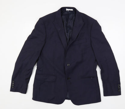 Mens UK Size 40 Marks and Spencer Regular Blue Suit Jacket
