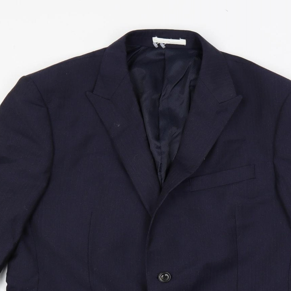 Mens UK Size 40 Marks and Spencer Regular Blue Suit Jacket