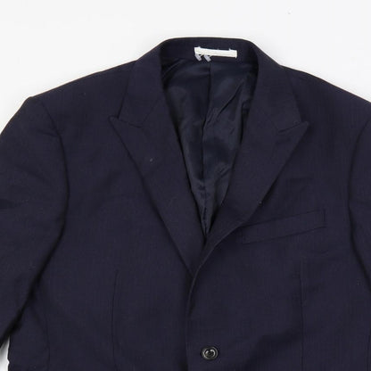 Mens UK Size 40 Marks and Spencer Regular Blue Suit Jacket