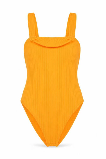 Womens UK Size 8 Boohoo One-Piece Orange Bodysuit