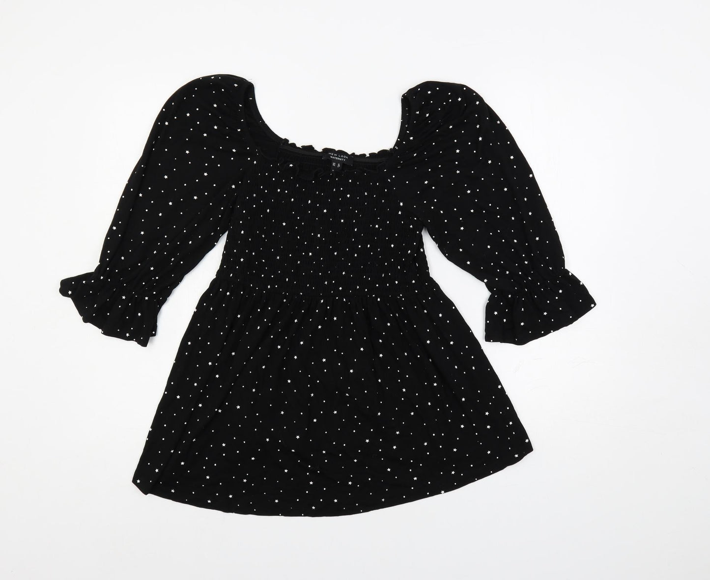 Womens UK Size 12 New Look Black Basic Blouse