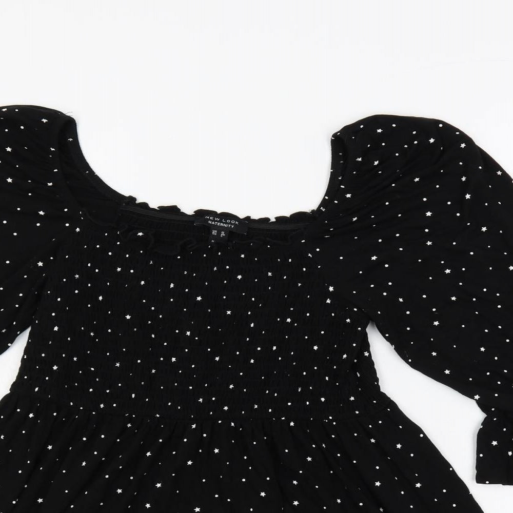 Womens UK Size 12 New Look Black Basic Blouse