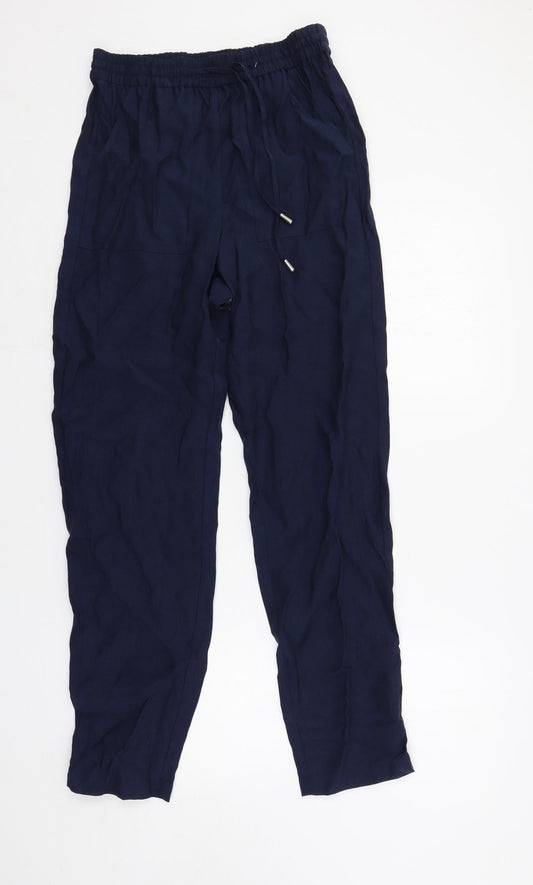 Womens UK Size 8 Marks and Spencer Regular Fit  Blue Trousers