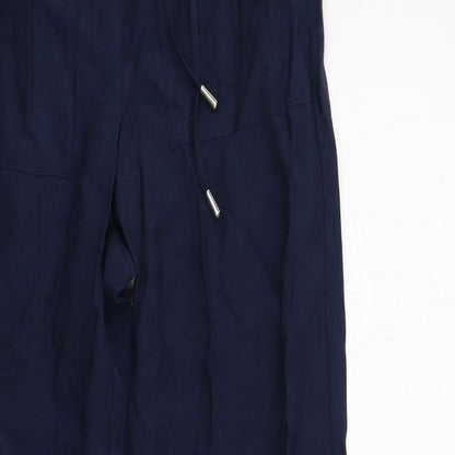 Womens UK Size 8 Marks and Spencer Regular Fit  Blue Trousers