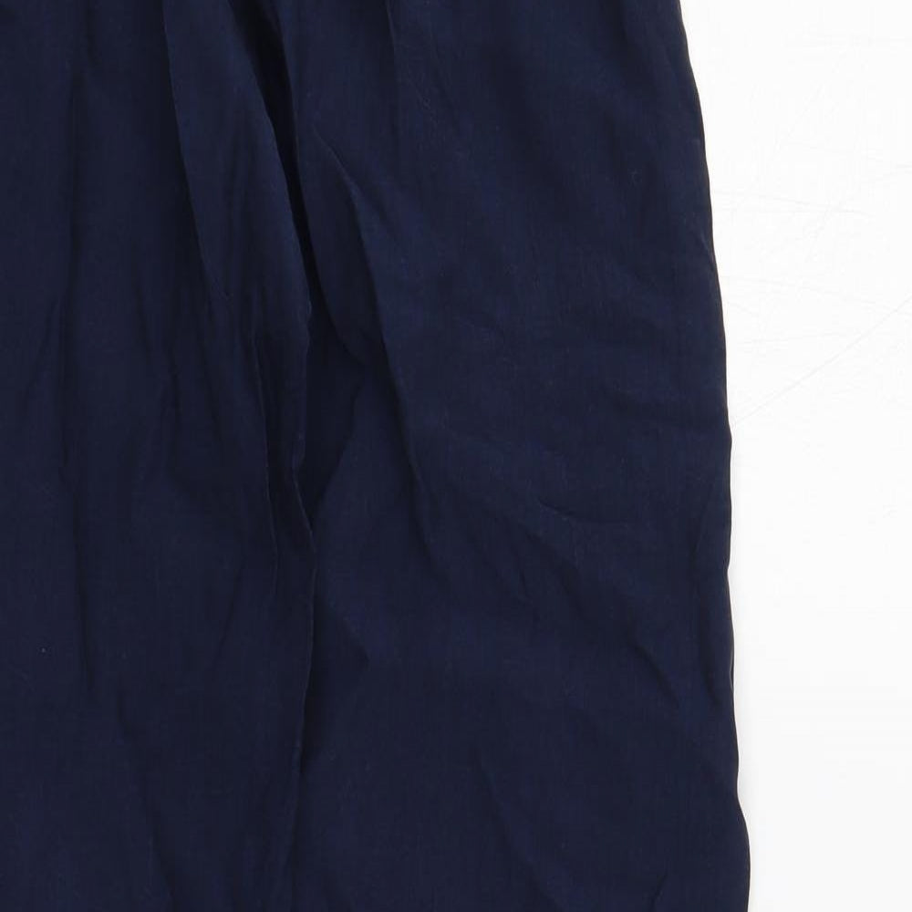 Womens UK Size 8 Marks and Spencer Regular Fit  Blue Trousers