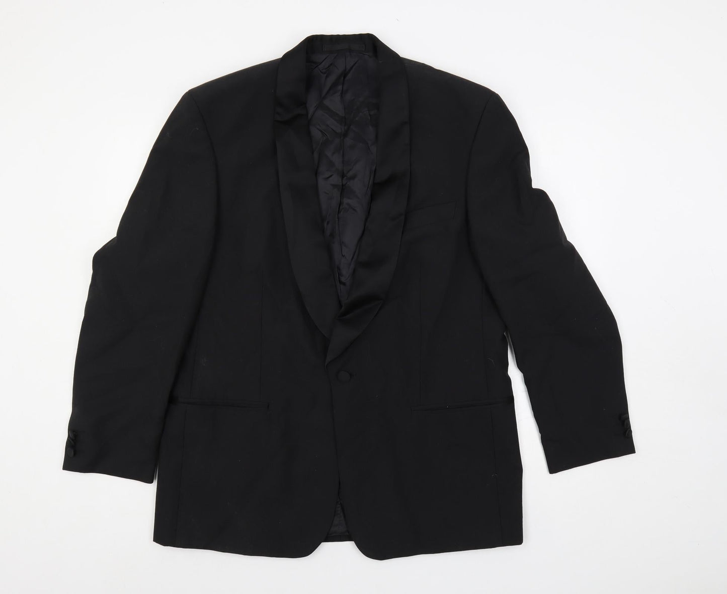 Mens UK Size 42 Scott & Taylor Regular Black Suit Tuxedo