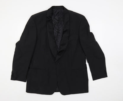 Mens UK Size 42 Scott & Taylor Regular Black Suit Tuxedo
