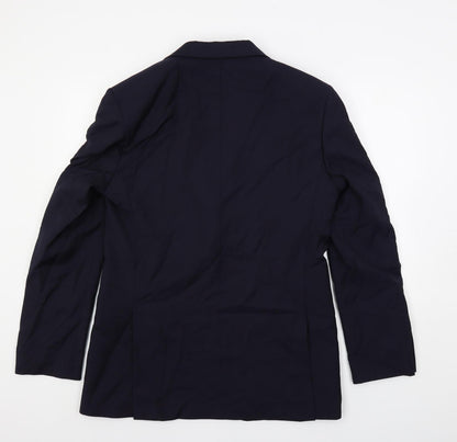 Marks and Spencer Mens Blue Wool Jacket Suit Jacket Size 40 Regular