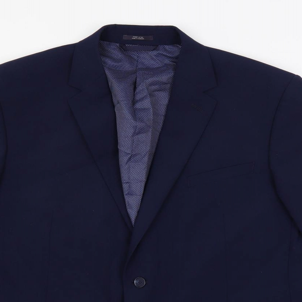 Mens UK Size 46 Marks and Spencer Regular Blue Suit Jacket