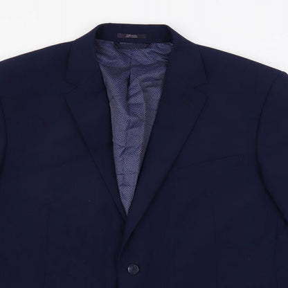 Mens UK Size 46 Marks and Spencer Regular Blue Suit Jacket