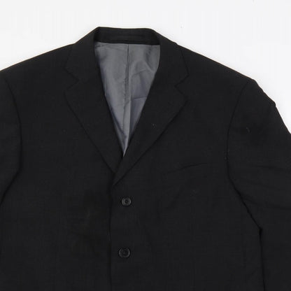 Mens UK Size 42 Marks and Spencer Regular Black Suit Jacket