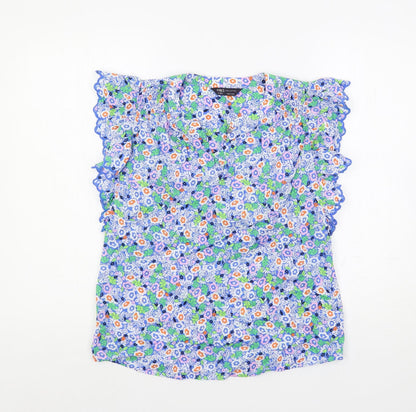 Womens UK Size 6 Marks and Spencer Multicoloured Basic Blouse